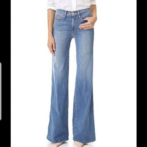 Frame le capri piping wide leg Jean - Picture 1 of 6